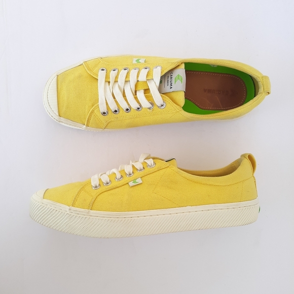 Cariuma Canvas Sneakers Yellow Mens 9.5 - Picture 1 of 6